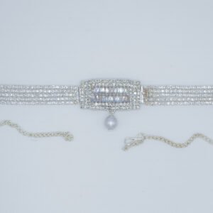 Elegant Silver-Tone Choker