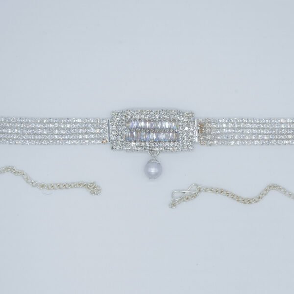 Elegant Silver-Tone Choker